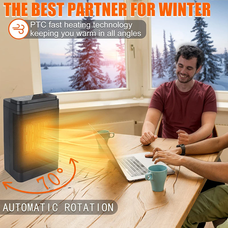Wall-Outlet Mini Electric Air Heater Powerful Warm Blower Fast Heater Fan Stove Radiator Room Warmer