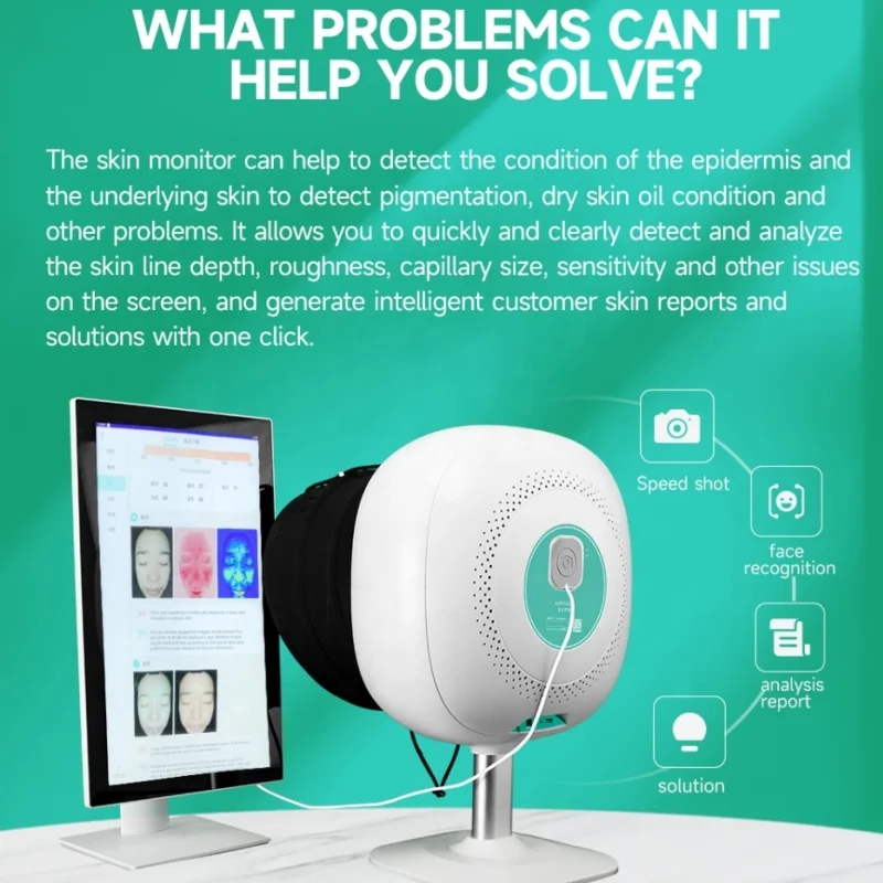 AIMYSKIN Professional Skin Analyzer AI 3D Digital Face Skin Facial Analysis Scanner Testing Diagnosis Skin Analyzer Machine 2024