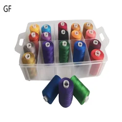 High Quality Color Customized Household 20pcs Per Plastic Box 40 2  Sewing Thread 100%  Polyester Thread For Sewing