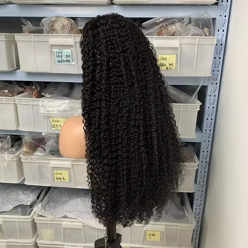 100% Brazilian Human Hair 13x4 250 Density Transparent High-Definition Lace Wig 13x4 Lace Front Wig Deep Wave Style Long Length