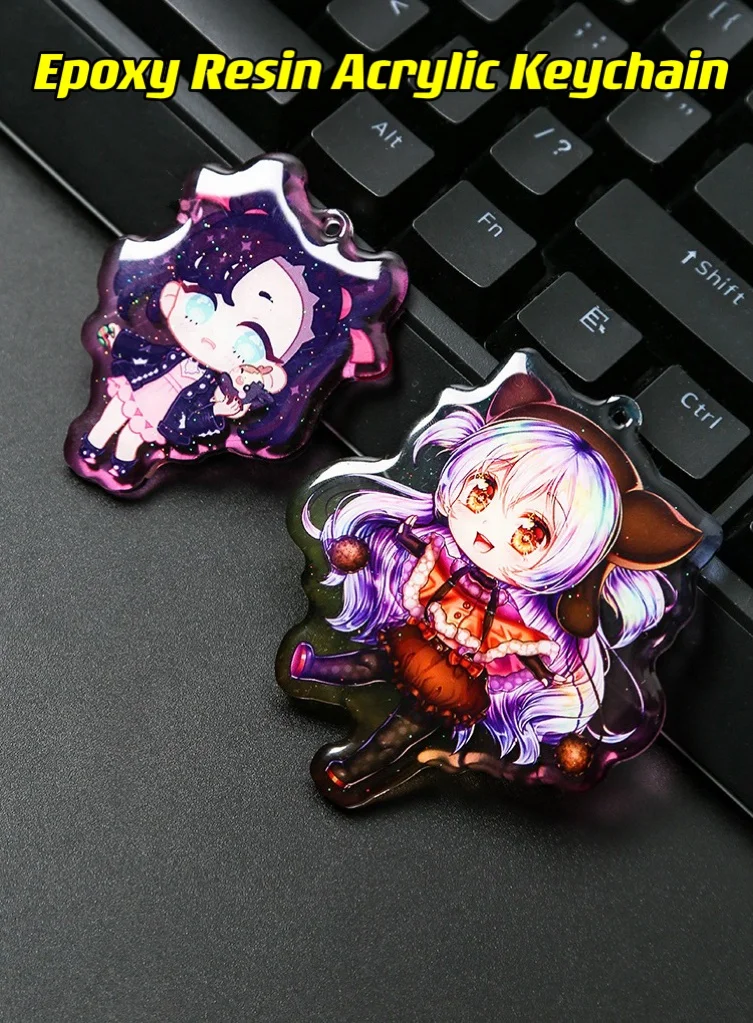 China Supplier High Quality Clear Acrylic Keychain Acrylic Keychain Custom Acrylic Charms KPOP idol keychain