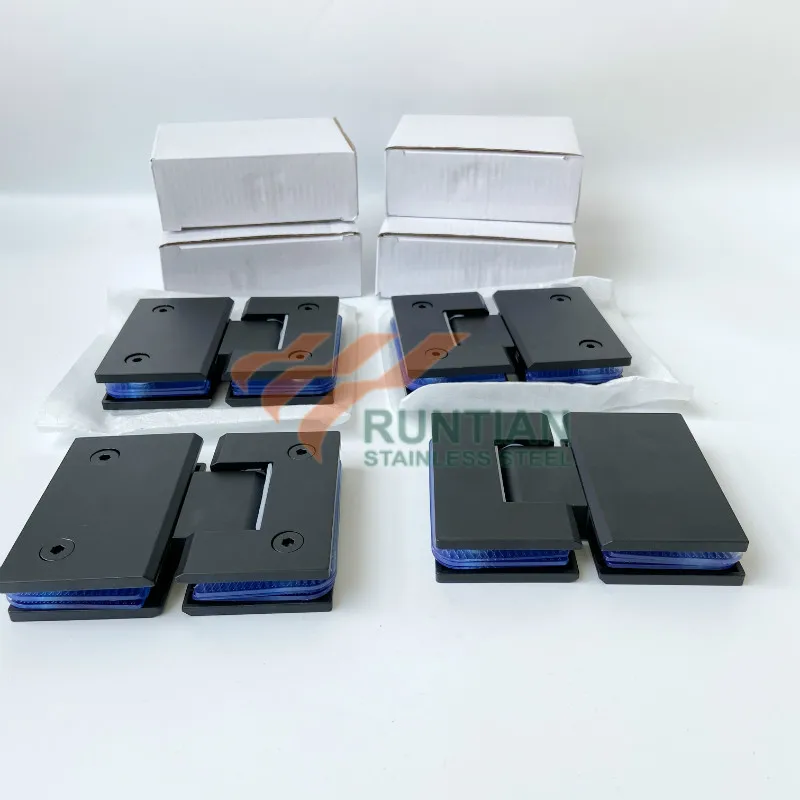 Frameless cupboard showcase cabinet clamp 70mm hydraulic 360 degree gold plated shower door pivot hinge