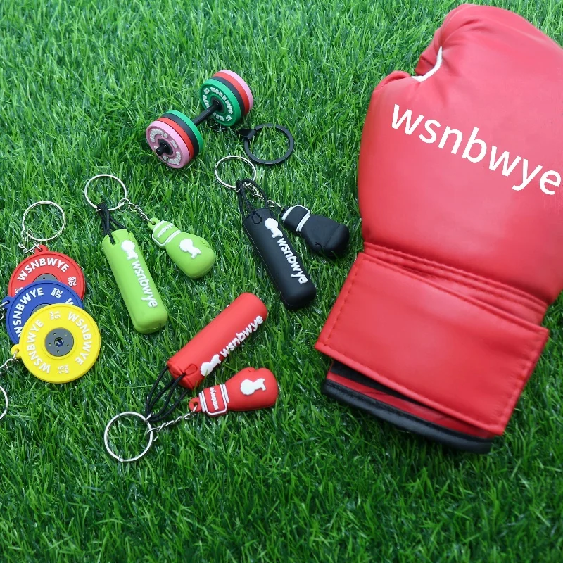 men boxing gloves hanging car Keychain llaveros wrecking ball punching sandbag designer bag supporter punching bag Keychains