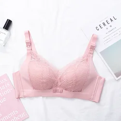 Lactation bra wire free portable fashion breathable pregnancy underwear solid color compact slim cotton soft lactation bra