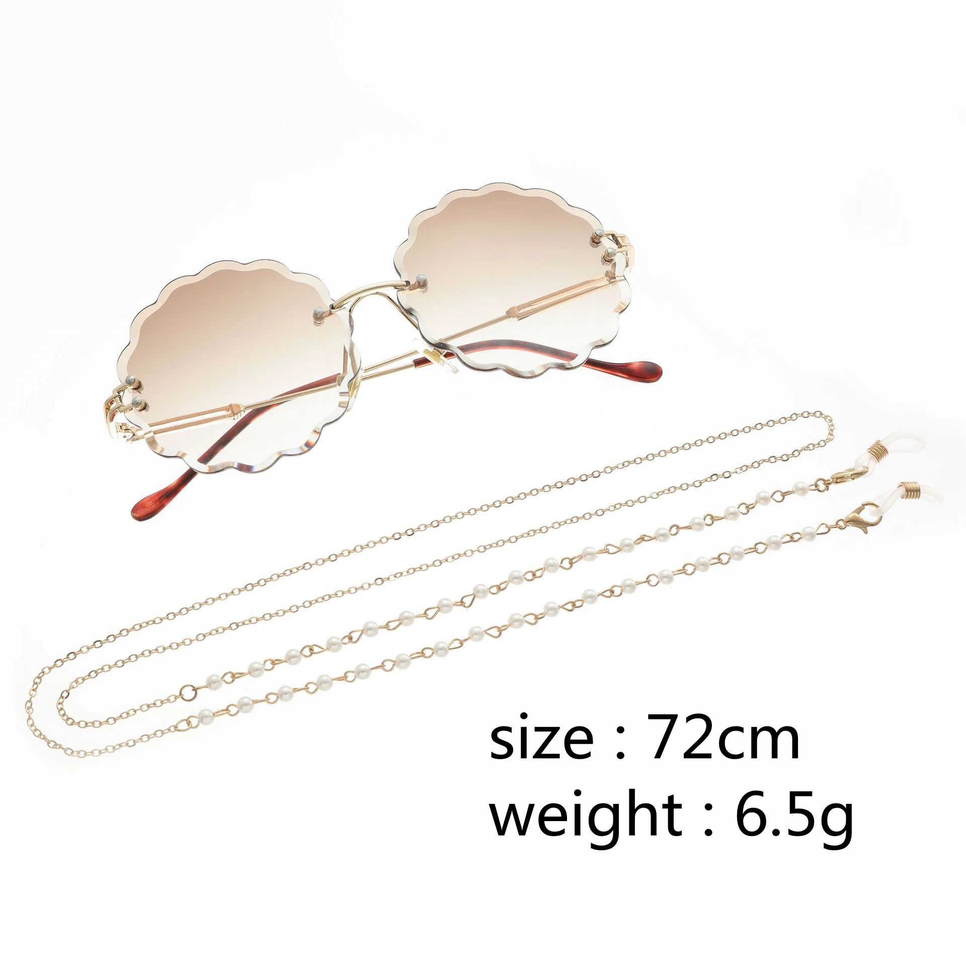 
New Fashion Multifunctional Pearl Metal Sunglasses Chain face masking chain Gold Jewelry Accessories 