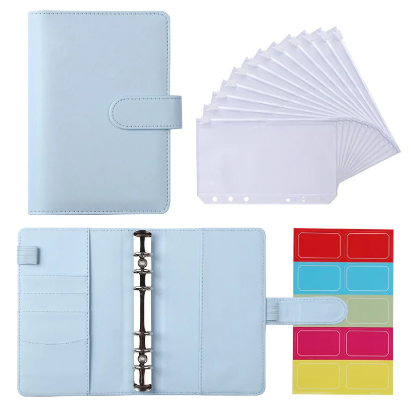 6-ring Notebook Binder Loose Leaf A6 Size Zipper Folders