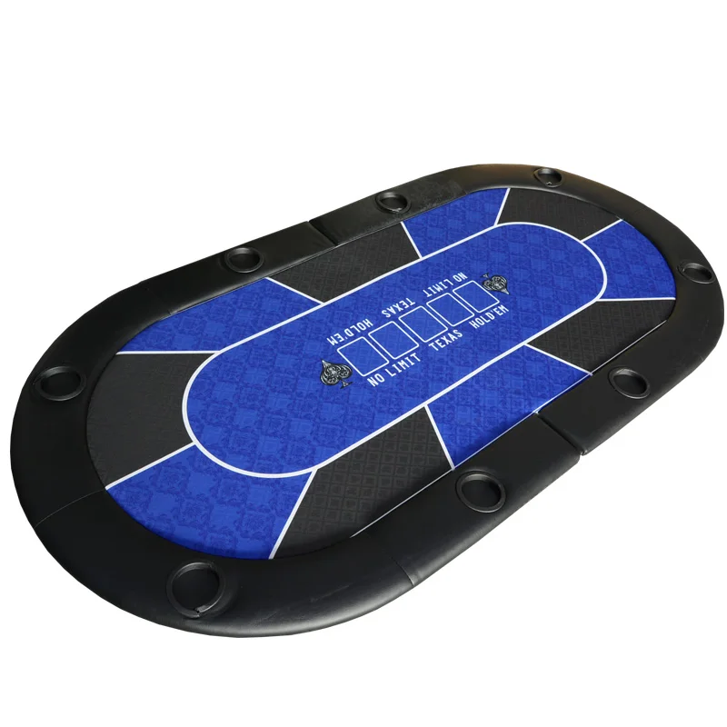 Высокое качество 181x92x4 см казино складной на заказ Техасский Холдем два сложения с водонепроницаемой тканью 4 цвета покерный стол