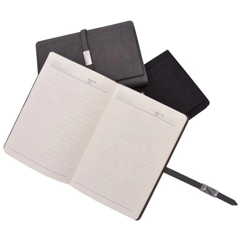 GIGO 2020 Custom Printing Leather Elastic Band Sewing Binding Journal Diary Hardcover Notebook Promotional Notebook Promotion