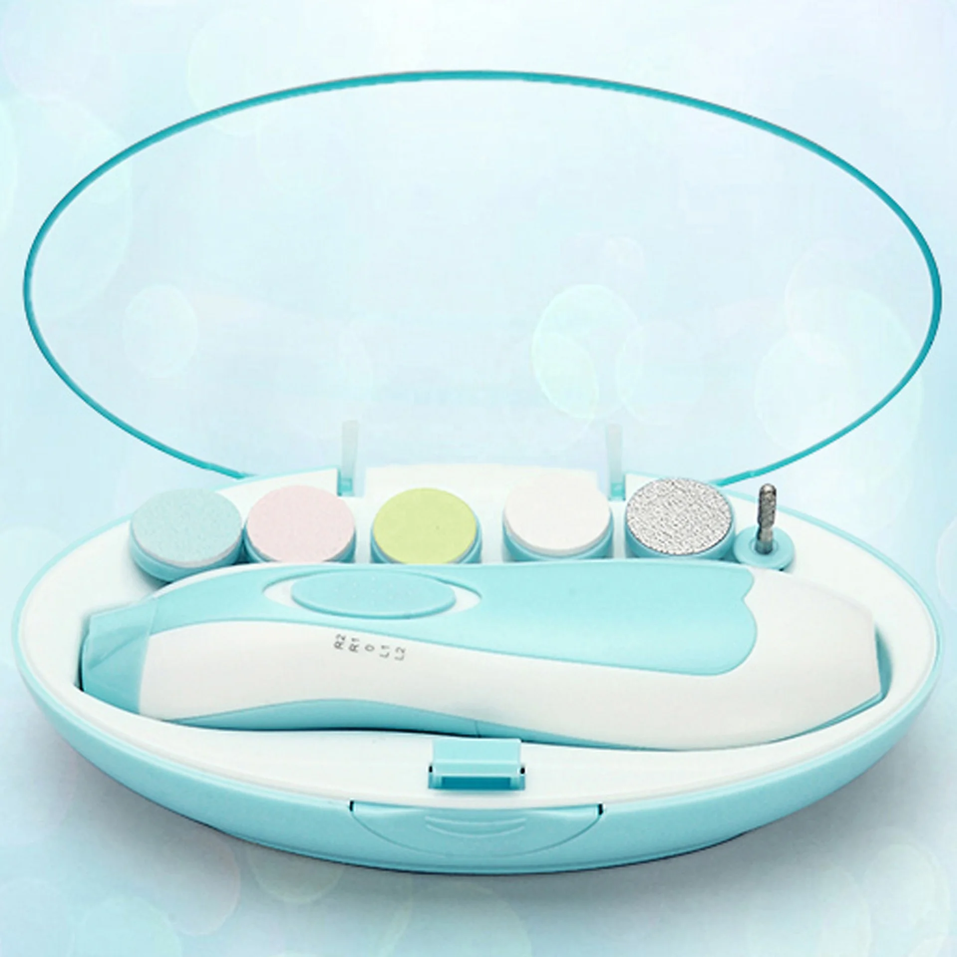 Baby Nail Trimmer File with Light Sunnyhome Safe Electric Nail Clippers Kit for Newborn Infant Toddler Kids Toes and Fingers