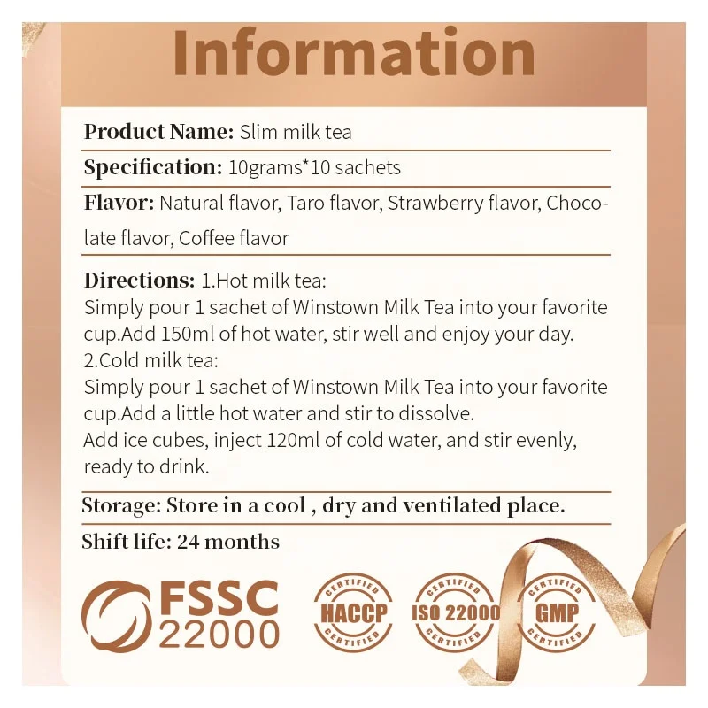 Coffee flavor diet milk  tea Fast Weight Loss Flat Tummy detox slim milk tea belly fat burn