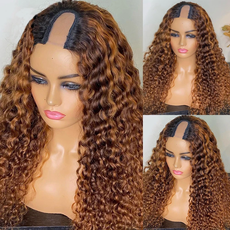 Cheap V part wig v-part U part wig cap no glue no leave out human hair glueless for black women 150% 180% 250%