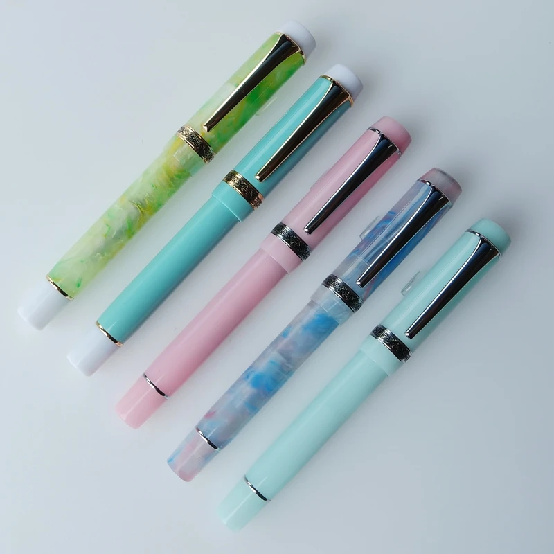 green color EF/F/M Nib 316+  gift kangaroo KAIGELU calligraphy  full acrylic  resin transparent colorful fountain pen 14 cm long