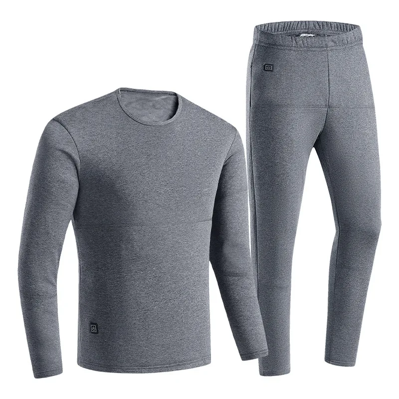 New Heated Men Thermal Underwear Set  Cold Protection Suit Warm Underwear Warm Winter Thermal Clothing