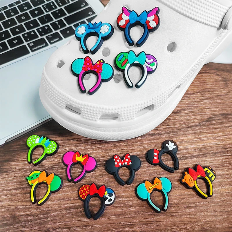 New Arrival Anime Cartoon Minnie Mouse Butterflies Croc Shoe Charms Crock Charms for Croc Shoe Decoration Wholesale