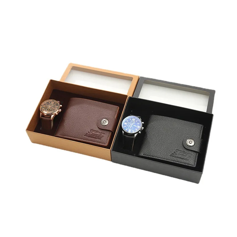 hot selling popular watch with belt birthday gift set for men