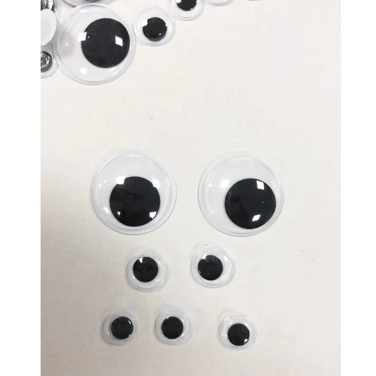 China Supplier Supply High Quality Plastic Self Adhesive Wiggle Eyes Animal Eyes Googly Plastic Eyes For Crafts