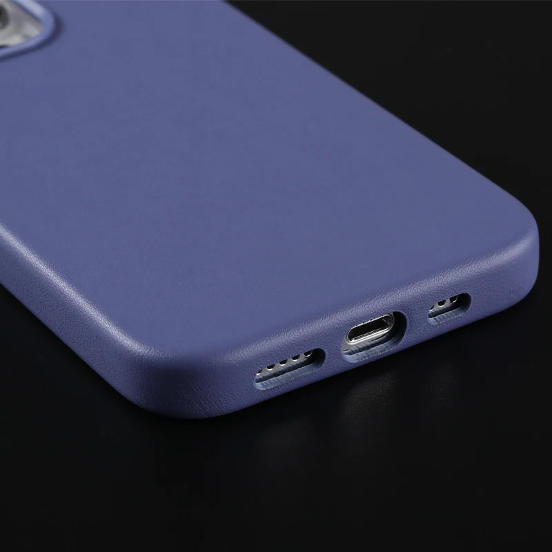 Leyi leather luxury corner protect button wireless charging magnetic magsafes texture phone case for iPhone 14 pro max 11 12 13