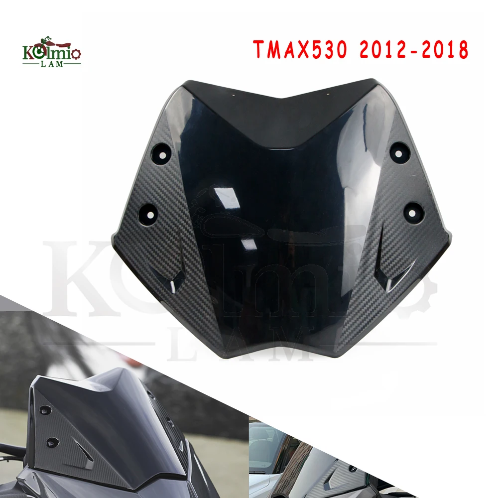 Motorcycle Front Windshield Screen Wind Deflector Fit for T-MAX 530 TMAX 530 2012-2016  carbon fiber pattern windscreen