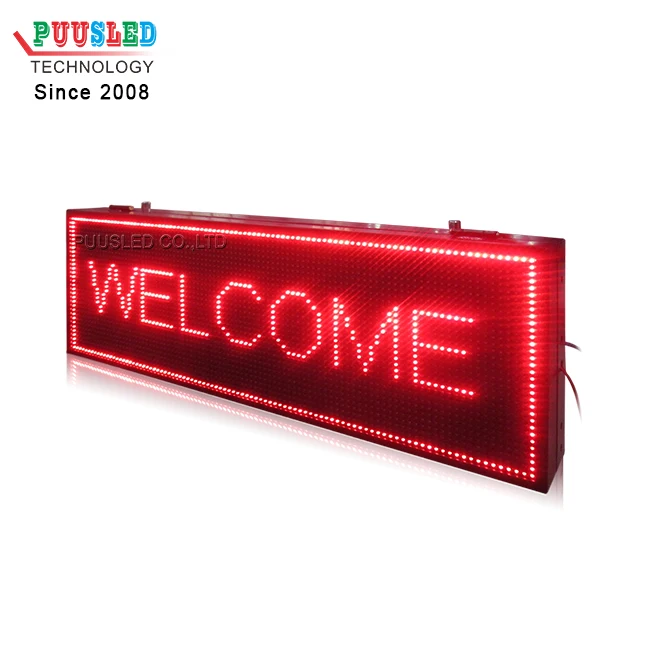 outdoor waterproof electronic led display p10 mono color advertising led display p10 outdoor led message display