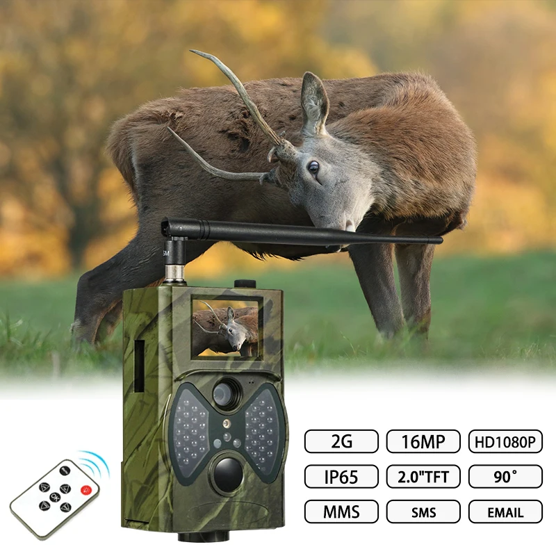 HC300M Powerful Hunting Digital Infrared Camera Trail Animal HD Camera 940NM GSM MMS SMTP Clear Imaging Super Solar Battery Life