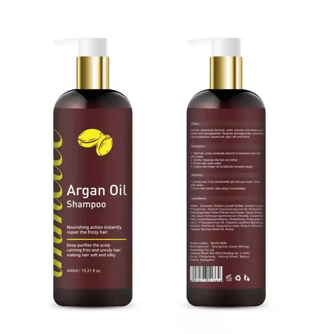 
Wholesale China factory private label organic argan oil hair shampoo 