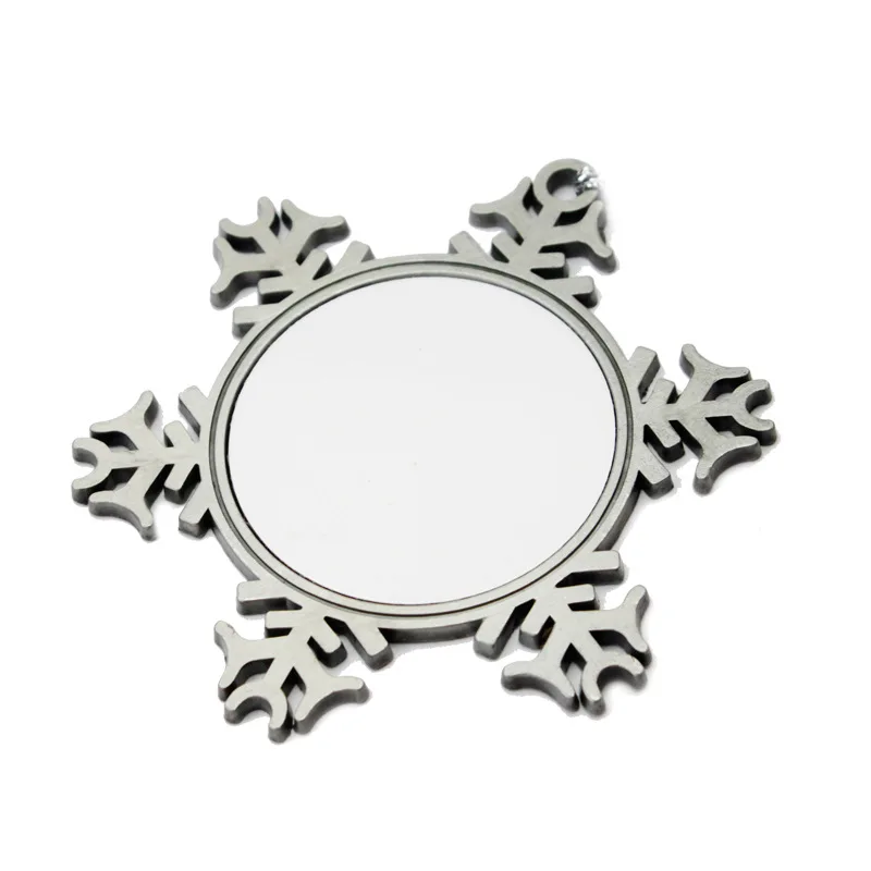 Merry christmas snow Snowflake sublimation christmas ornaments blanks aluminum christmas gift ideas 2023