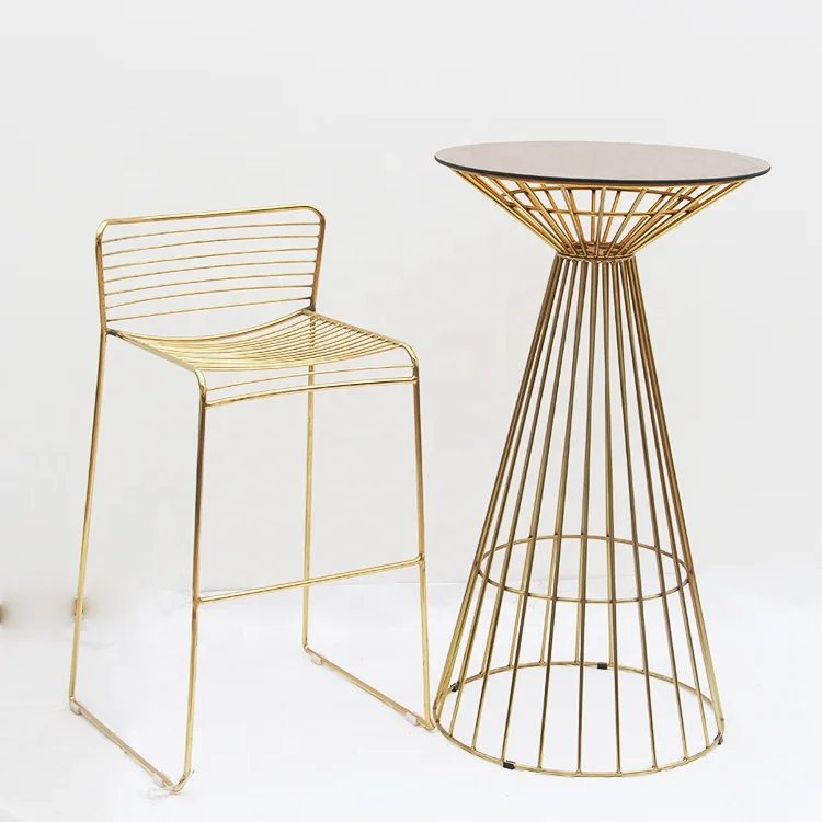 Hot sales luxury Modern hand made Outdoor kitchen cafe high home Bar stools Bar Chair counter height chair wire chair
