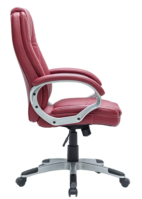 Базовый Классический мягкий Офисный Компьютерный стол со средней спинкой и подлокотником-красный