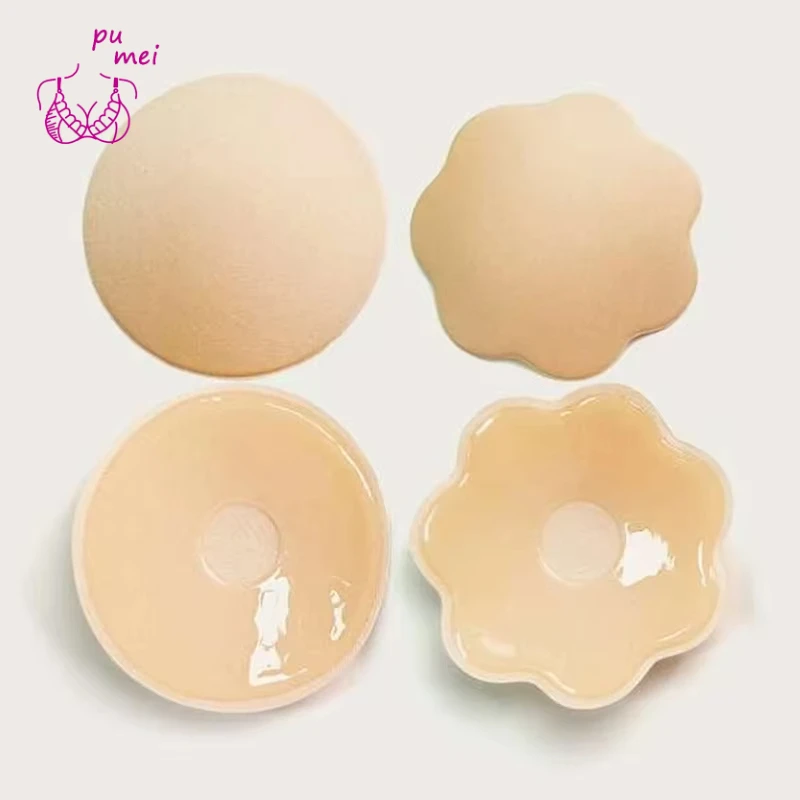 Self-adhesive reusable silicone pacifier pie invisible fabric silicone ferrule underwear accessories