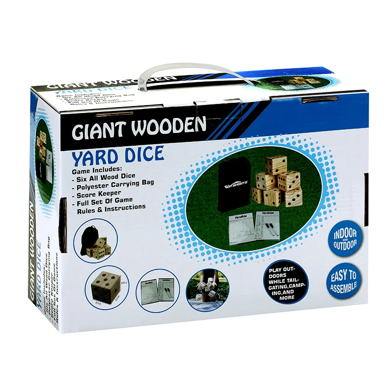 Large Wooden Dice Outdoor Lawn Game Wooden Extra Large Numbered Big Dice adult dice yard blocks games