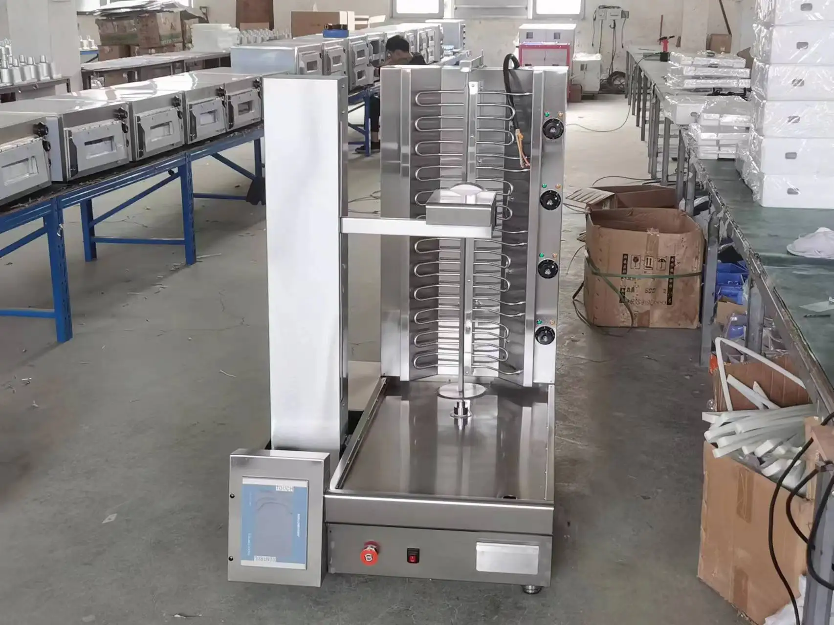 SHINEHO kebab machine manwal Fully Automatic Electric Kebab Machine With Continuous Meat Cutter shish kebab maker machine