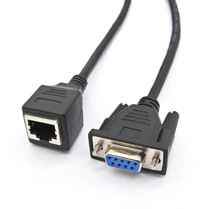 Custom RS232 Male RJ45 Female Cable DB9 Network Extension Communication Data Cable