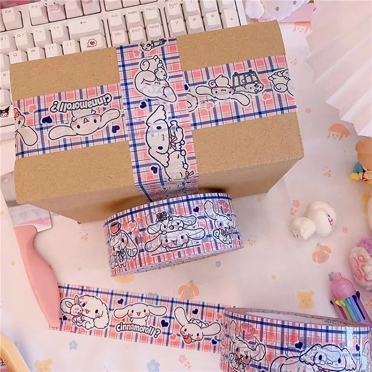 New waterproof cute kawaii pink anime dog box carton packaging shipping tape