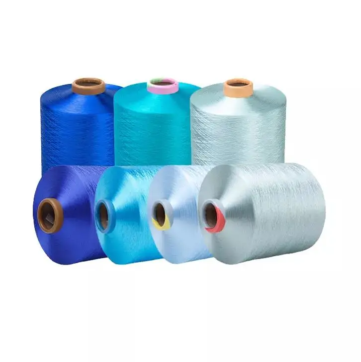 yarn polyester dty 150/48/1  semi dul  NIM dope dyed for knitting yarn