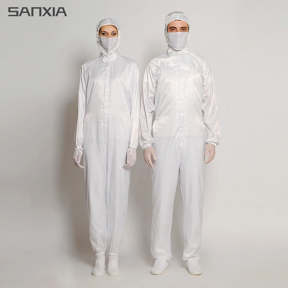 anti static jumpsuit reusable esd clothing garment cleanroom suit