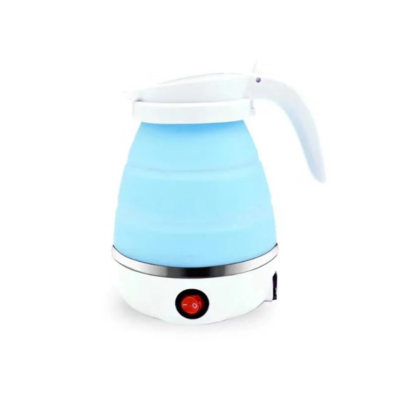 Portable folding kettle mini outdoor travel kettle stainless steel silicone electric kettle retractable temperature adjustment