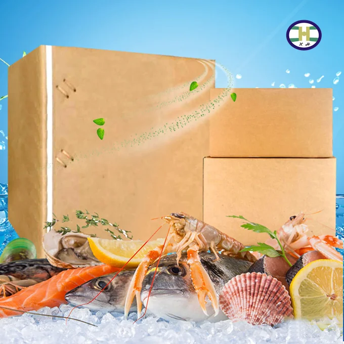 Printable logo folding insulation carton is suitable for fresh and heat insulation of frozen fish transported in cold chain