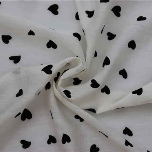 Hot Sale Design Flocking Love Pattern Breathable Comfortable home textile fabric Wholesale