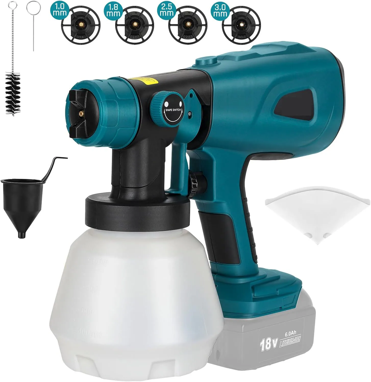 Беспроводной распылитель краски для аккумулятора Makita 18 В ручной HVLP домашнего интерьера и экстерьера покраска дома