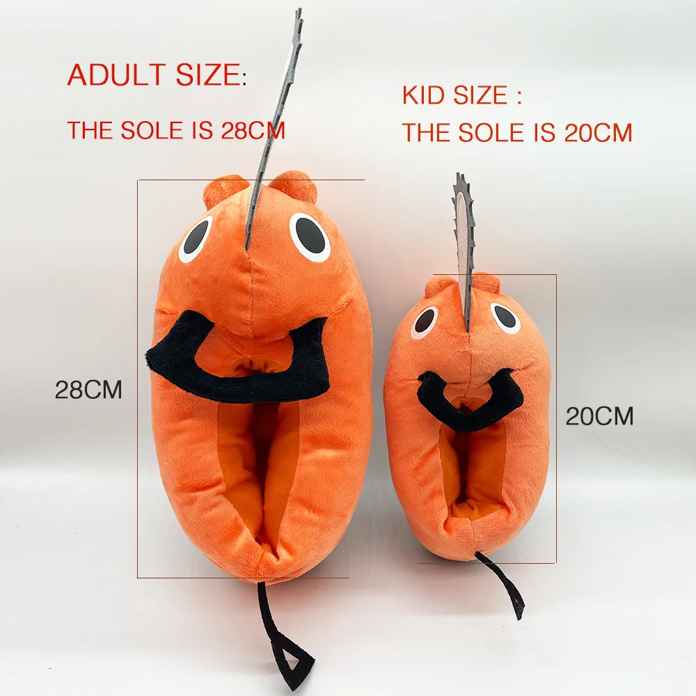 Unisex chainsaw Slippers Cartoon Home Indoor Sneaker Slippers Warm Plush House Shoes Cozy Soft Flip Flop Kids Funny Shoes Women