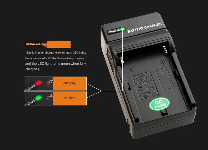 FOSOTO FB FM50 High Quality ABS Battery F series monitor display Camera charger AC single slot charger with for Battery 750 550