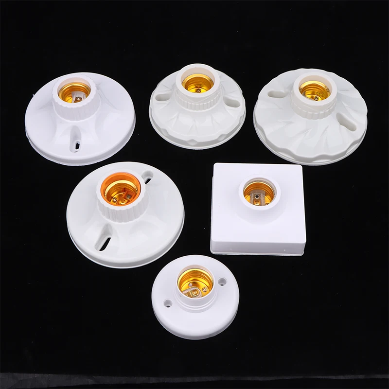 Wholesale E27 Plastic Ceramics Lamp Holder Edison Bulb Holder Screw Lamp Socket Led Lighting Accessories B22 Lamp Holder