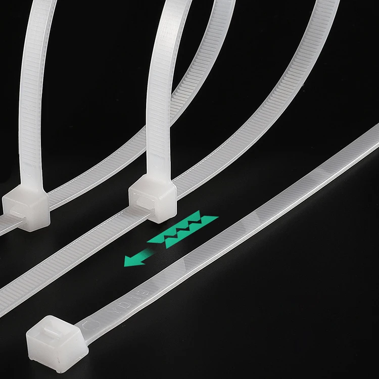 5*450 Plastic Nylon66 Cable Ties 22kg Tension Zipper Wire Ties Multi-purpose Cable Straps