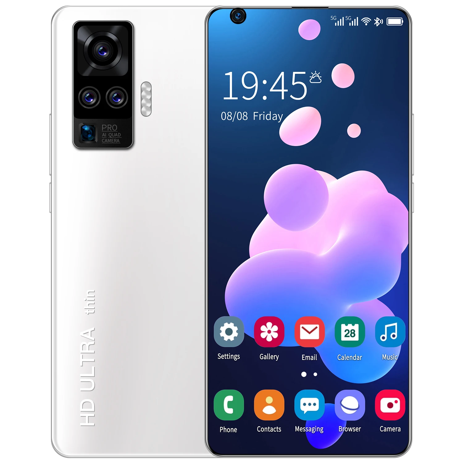 2021 Новая мода X60 Pro 7 2 дюймов MTK6799 Android10.0 смартфонов 12GB + 512GB 5G мобильные телефоны 5600 мАч Power Bank мобильный