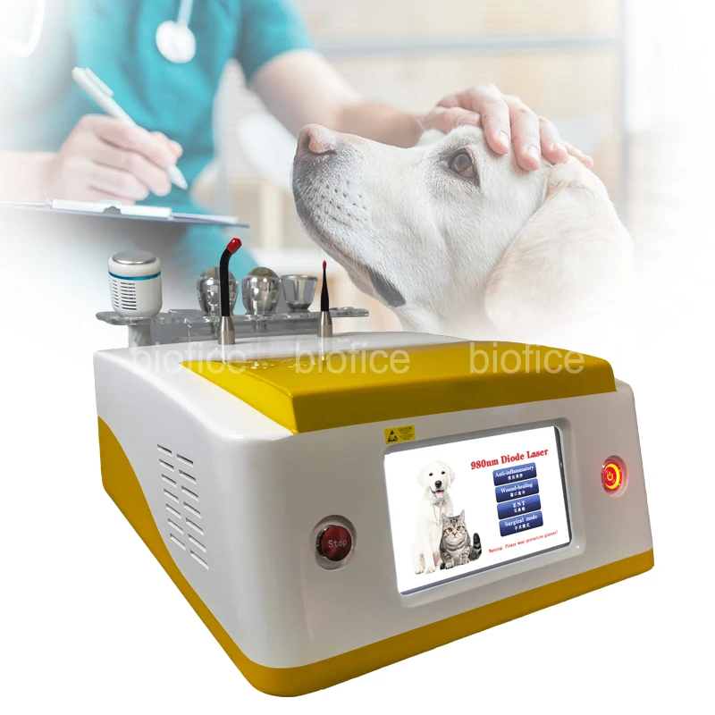 980 +1470 nm 3d animation laser light laser therapy device for pets veterinary ultrasound machine