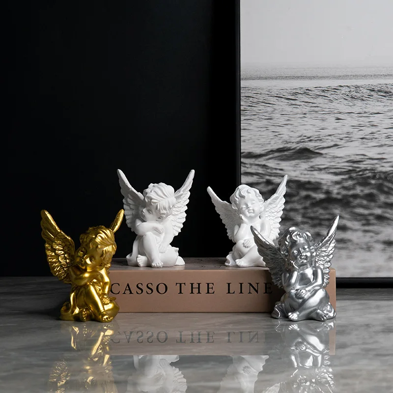 Креативный дом минималистский смолы ремесла милый маленький ангел орнаменты