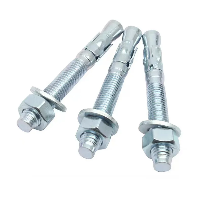 Ninggu Manufacture Hebei Fasteners Zinc Plated M6 M8 M10 M12 Wedge Anchor Screw Type Expansion Anchor Bolt