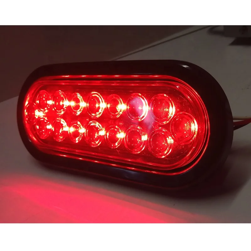 12V 6 inch Oval Led Parking Rear Turn Stop Backup tail light lamp for truck trailer tractor