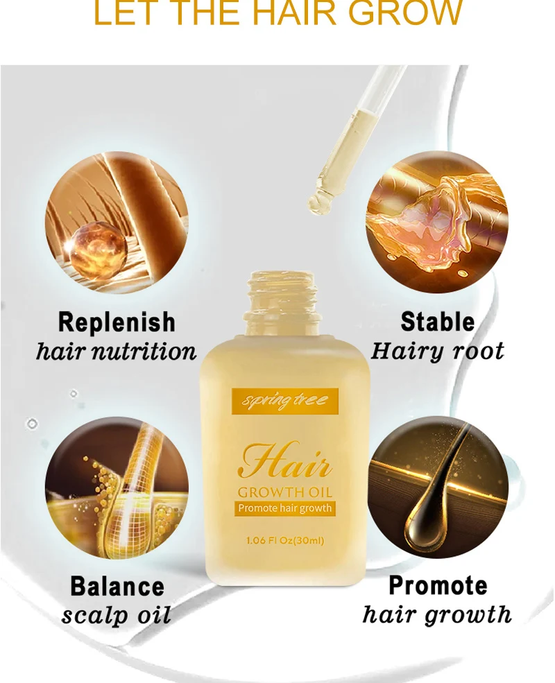 Hair Loss Treatment Anti Balding Hair Growth Serum Vegan Organic Nourishing Scalp Hair Care Oil