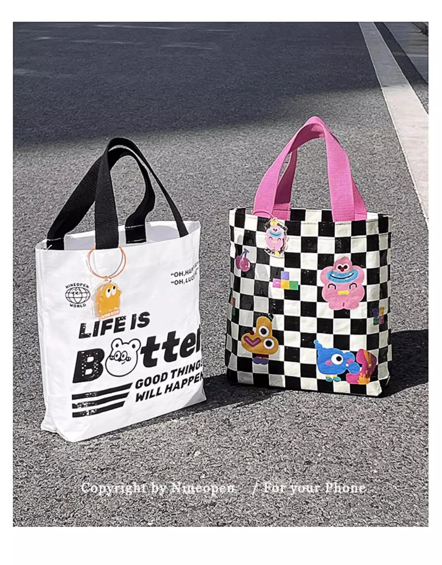 Custom small dots durable shopping polypropylene pp woven laminated bag